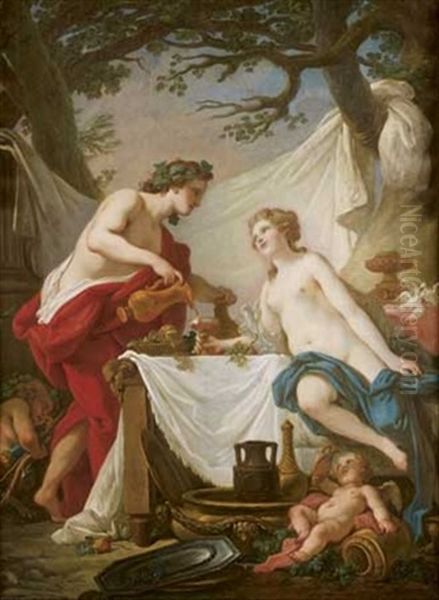 Bacchus Et Ariane by Nicolas-Rene Jollain the Younger