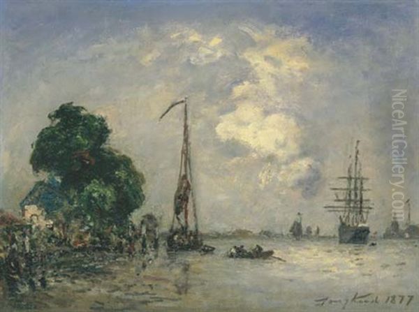 L'estuaire, Hollande by Johan Barthold Jongkind