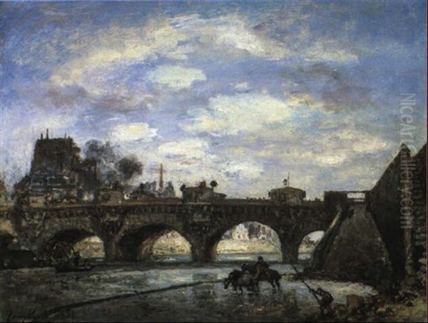 La Seine Au Pont-neuf by Johan Barthold Jongkind