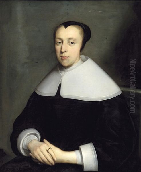 Portrait De Dame by Cornelis Jonson Van Ceulen