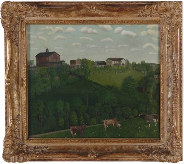 Squirrel Hill Farm (double-sided Painting) by John Kane