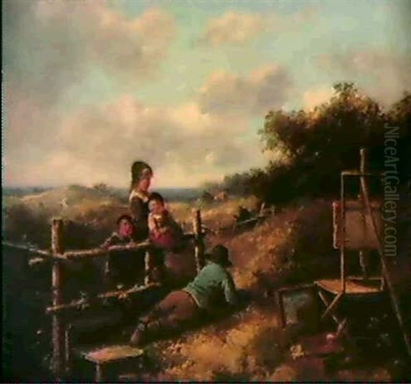 An Artist At Rest By His Easel by Mari ten Kate