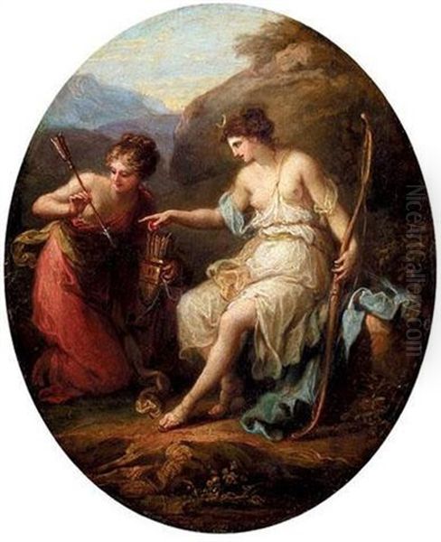 Diana Preparing For Hunting by Angelika Kauffmann