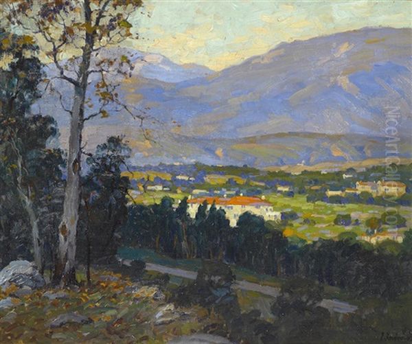 Late Afternoon, La Canada Valley From Flint Ridge Drive, Pasadena by Ferdinand Kaufmann