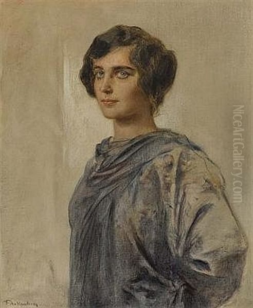 Bildnis Einer Jungen Dame by Friedrich August von Kaulbach