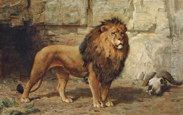 The Lion's Den by George Goodwin Kilburne