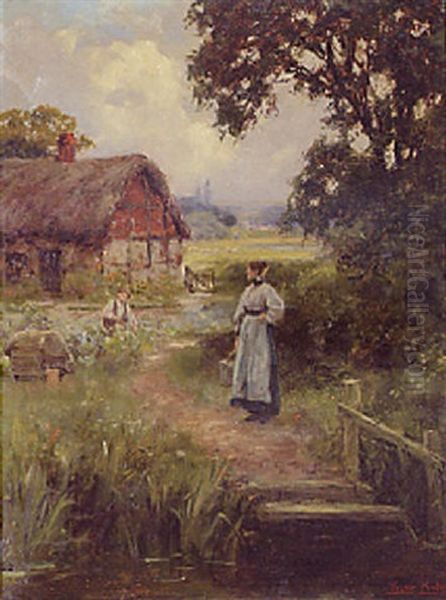 The Cottage Garden by Henry John Yeend King