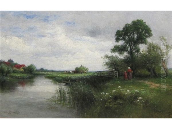 By A River by Henry John Kinnaird