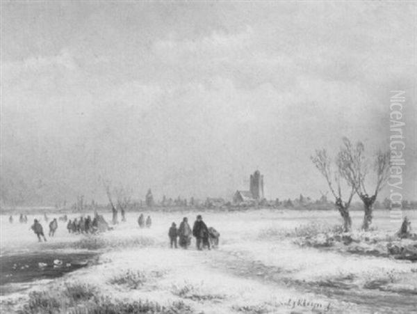 Winterlandschaft by Lodewijk Johannes Kleijn