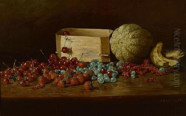 Still Life Of Fruit by Joseph Kleitsch