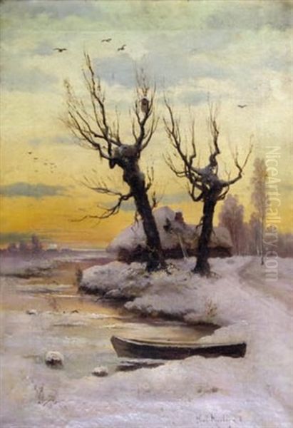 Campagne Russe En Hiver by Yuliy Yulevich (Julius) Klever