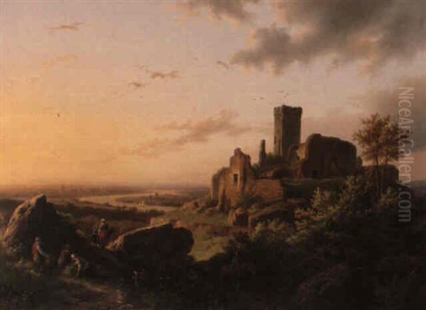 Rheinlandschaft by Barend Cornelis Koekkoek