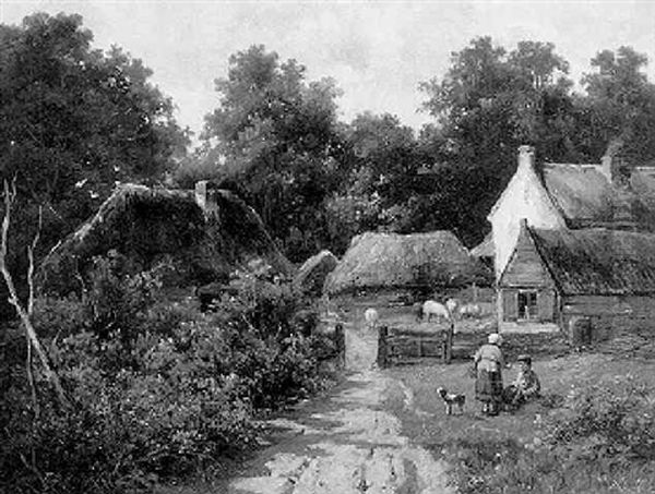 Cour De Ferme by Hendrik Barend Koekkoek