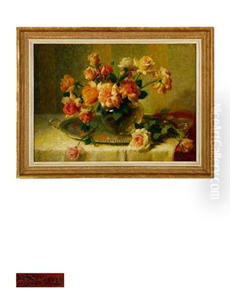 Roses On The Tray by Henri Kokken