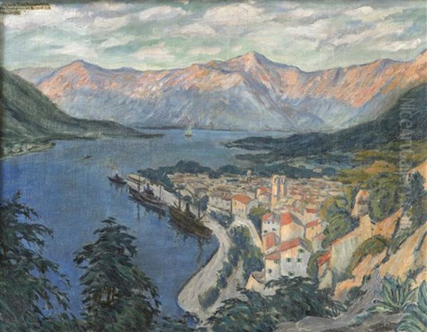 A View Of The Bay Of Kotor by Oldrich Konicek