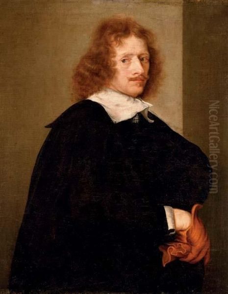 Portrait Of A Gentleman, Three-quarter-length, In A Black Cloak by David Beck