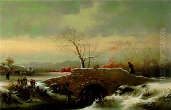 A Winter's Day by Cornelius David Krieghoff