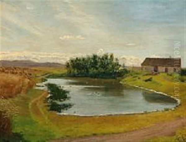 Summer Day Near A Farm House by Vilhelm Peter Karl Kyhn