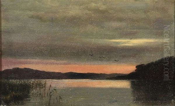 Ved Solnedgang. Juel So by Vilhelm Peter Karl Kyhn