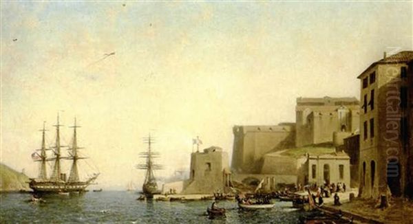 Units Of American Fleet In Villefranche-sur-mer by Charles Labor