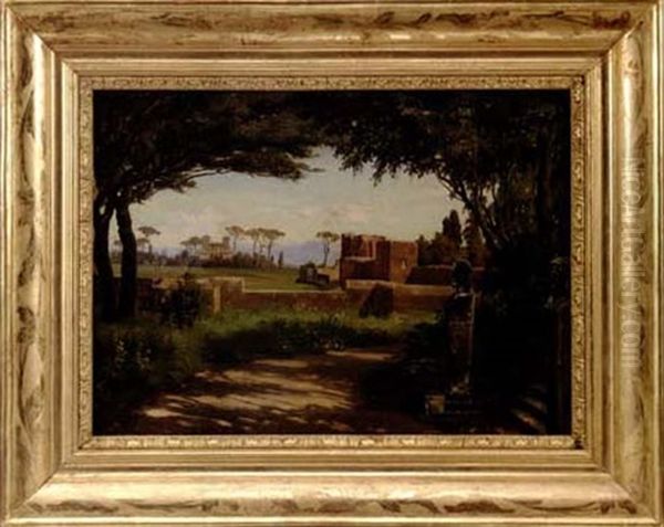 Veduta Del Giardino Di Villa Medici by Thorald Laessoe