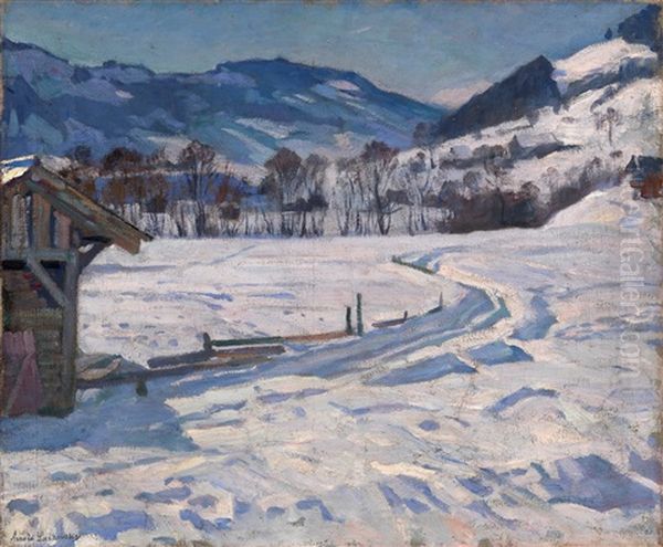 Winter Landscape by Arnold Borisovich Lakhovsky