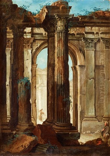 Capriccio Med Ruiner by Jean Baptiste Lallemand