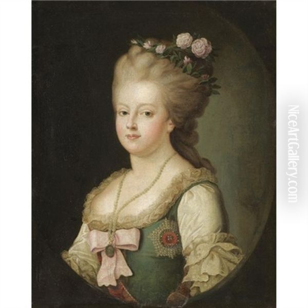 Portrait Of Maria Fedorovna, Wife Of Tsar Paul I by Johann Baptist Lampi the Elder