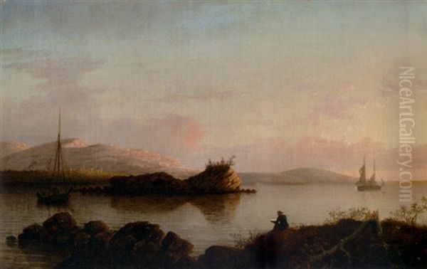 Sunrise On The Maine Coast - Mount Desert Island by Fitz Henry Lane