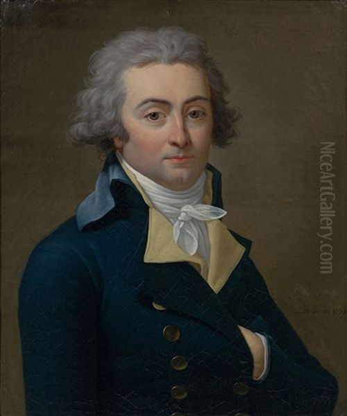 Portrait De Marie-jean Herault De Sechelles by Jean Louis Laneuville