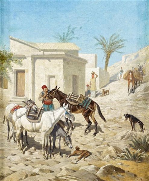 Orientalisches Dorf by Heinrich Lang