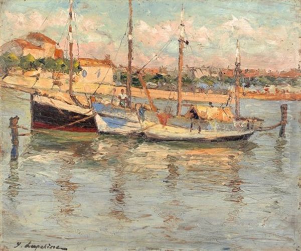 Port De Peche En Mediterranee by Georgi Alexandrovich Lapchine