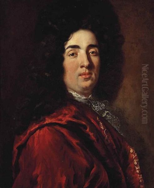 Portrait Of A Gentleman, Bust-length by Nicolas de Largilliere