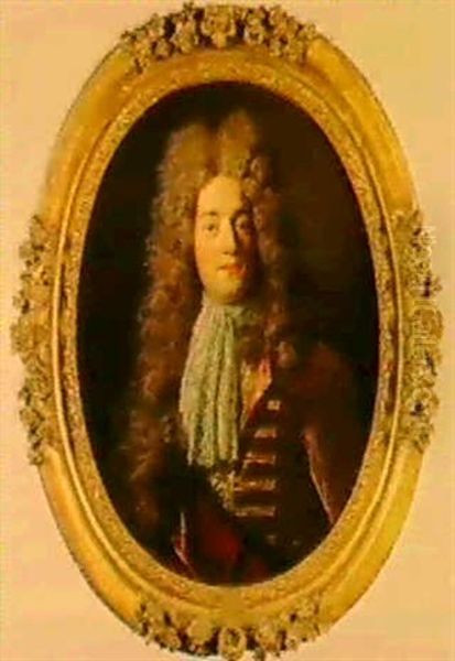 Portrait Of A Gentleman, Said To Be The Marquis De Las Cases by Nicolas de Largilliere