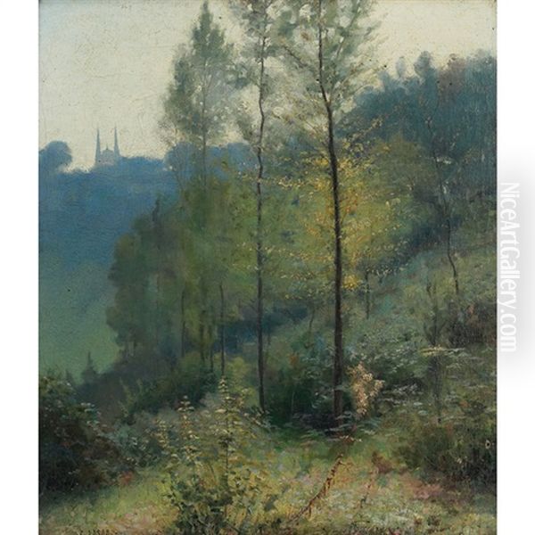 Hillside In Summer by Charles Augustus C. Lasar