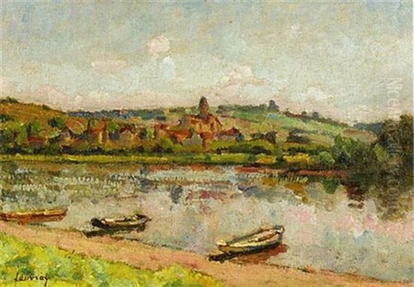 Barques A Vetheuil Cite Des Impressionnistes by Abel Louis Alphonse Lauvray