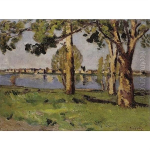 Bord De Seine by Abel Louis Alphonse Lauvray