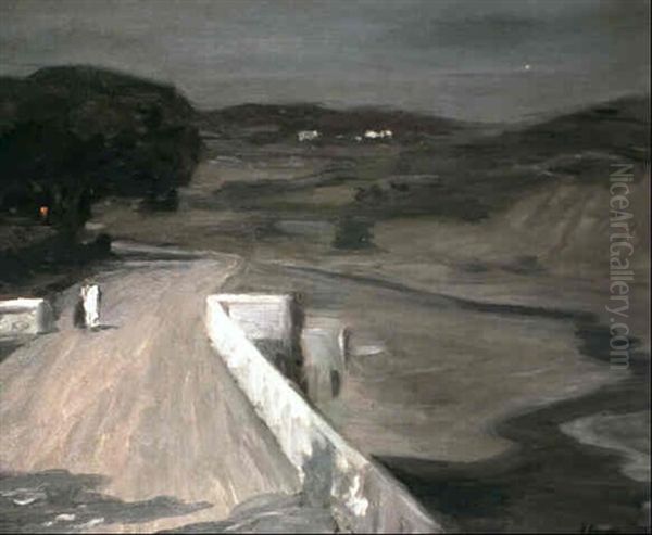 Moonlight--the Bridge by John Lavery