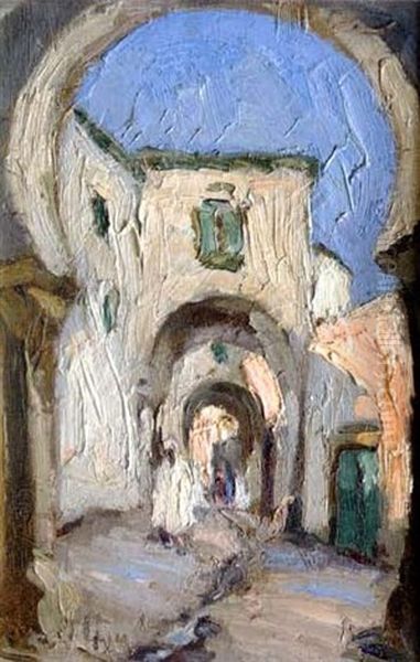 Souk Belkir Oil Painting -  Lazare-Levy