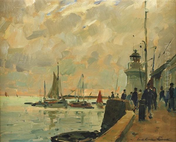 Le Port A L'ile D'yeu by Paul Emile Lecomte