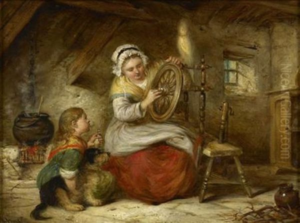 Oiling The Spinning Wheel by Alexander Leggatt