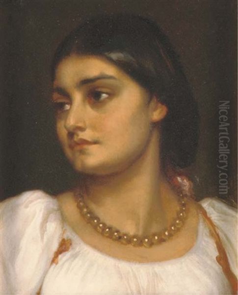 Head Of A Roman Model by Lord Frederic Leighton