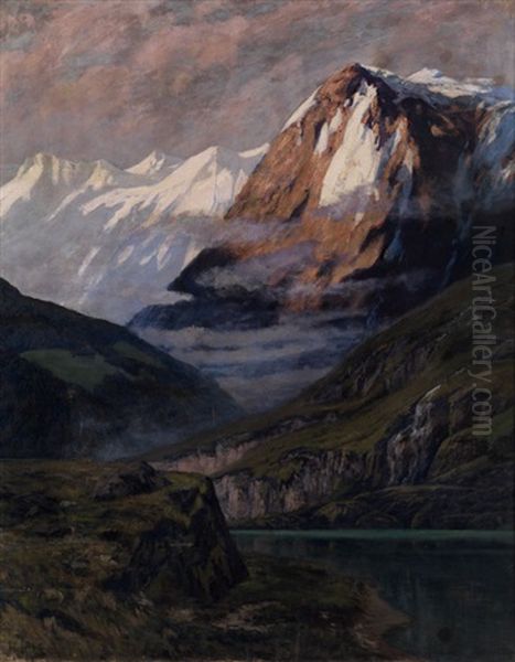 Norwegische Berglandschaft Mit Fjordsee by Walter Leistikow