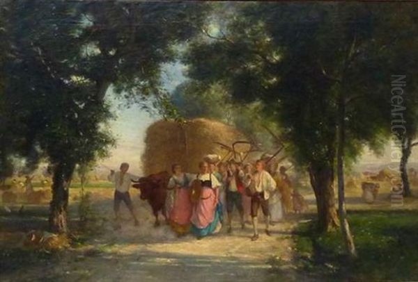 Le Retour De La Moisson by Armand Hubert Simon Leleux