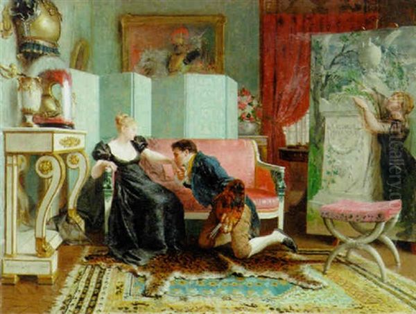 The Artist's Affection by Maurice Leloir