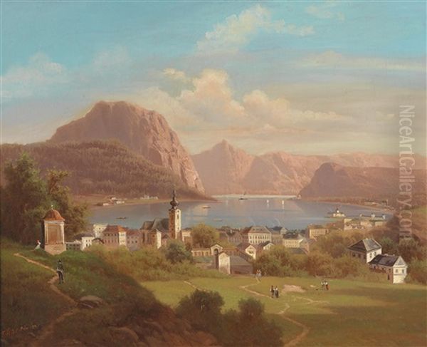 View Of Gmunden by Ferdinand Lepie