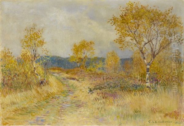 Landschaft Mit Birken Im Fruhling by Charles L'Eplattenier