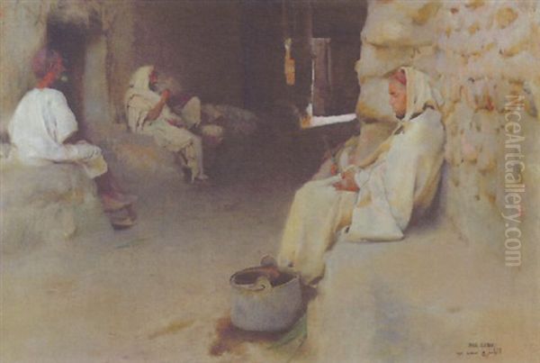 Outside The Hammam by Paul Alexandre Alfred Leroy