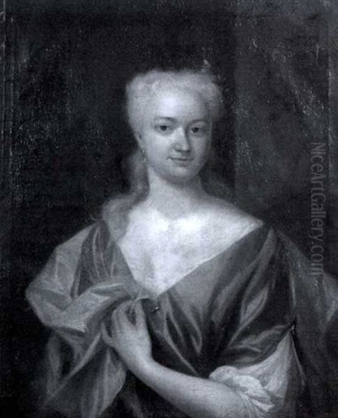 Portrait Of Sara Louise De Laignier by August Leu the Younger