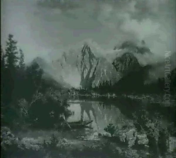 Gebirgssee by August Wilhelm Leu